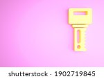 yellow car key with remote icon ... | Shutterstock . vector #1902719845