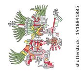 huitzilopochtli  aztec god  as... | Shutterstock .eps vector #1918841885
