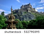 Edinburgh Castle during summer, Scotland.
