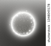 vector light ring. round shiny... | Shutterstock .eps vector #1348045178