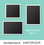 set of empty retro frames with... | Shutterstock .eps vector #1447291325