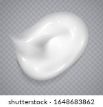 white cream smear isolated on... | Shutterstock .eps vector #1648683862