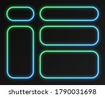 neon gradient frames set ... | Shutterstock .eps vector #1790031698