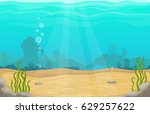 Underwater Sea Vector Cartoon...