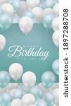 birthday card using green tosca ... | Shutterstock .eps vector #1897288708