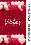 valentine's day background... | Shutterstock .eps vector #1907590798