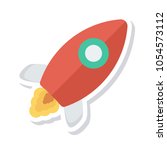  rocket startup launcher  | Shutterstock .eps vector #1054573112