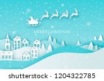 winter urban countryside... | Shutterstock .eps vector #1204322785