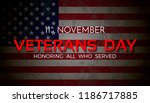 veterans day. 11th of november. ... | Shutterstock .eps vector #1186717885