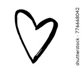 black hand drawn heart on white ... | Shutterstock . vector #776668042