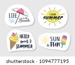 bright summer badges with funny ... | Shutterstock .eps vector #1094777195