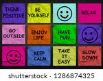 think positive  be youself ... | Shutterstock . vector #1286874325