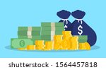money  cash money  dollars... | Shutterstock .eps vector #1564457818