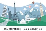 travel around the world of... | Shutterstock .eps vector #1916368478
