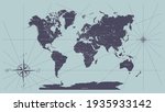 the world map in vintage style  ... | Shutterstock .eps vector #1935933142