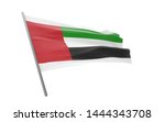illustration of a waving flag... | Shutterstock . vector #1444343708