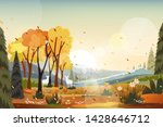 fantasy panorama landscapes of... | Shutterstock .eps vector #1428646712