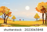 autumn rural landscape in... | Shutterstock .eps vector #2023065848
