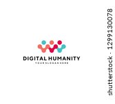 digital humanity   ... | Shutterstock .eps vector #1299130078