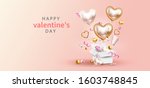 happy valentine s day banner ... | Shutterstock .eps vector #1603748845