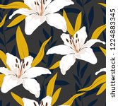 blossom floral seamless pattern.... | Shutterstock .eps vector #1224883345