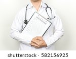 medical student hold book and... | Shutterstock . vector #582156925