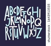 vector funny english  alphabet... | Shutterstock .eps vector #1643913535