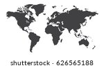 world map. black sign isolated... | Shutterstock .eps vector #626565188