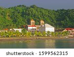 Small photo of Old church and houses of Saint Pierre, Martinique (destroyed by volcanic eruption of Mount Pelee in 1902), France's Caribbean overseas department of Martinique, Caribbean Sea