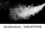Small photo of White vapour spray steam from air saturator
