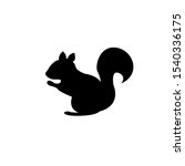 Black Squirrel Icon Vector...