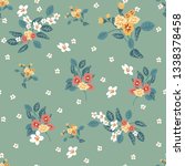 seamless pattern with small... | Shutterstock .eps vector #1338378458