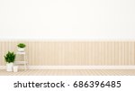plant and wall decoration in... | Shutterstock . vector #686396485