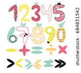 Set Of Funny Colorful Numbers...