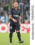 Small photo of ROME, ITALY - NOVEMBER 2,2017: Westey Sneijder during Uefa Europa League SS Lazio Vs Nizza at the Olimpic Stadium on November 2, 2017 in Rome.