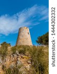 Small photo of Torre d'es Cap Vermell - Historical Watchtower in Canyamel on the Island of Mallorca, Spain.