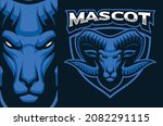 ram mascot badge  sports emblem | Shutterstock .eps vector #2082291115