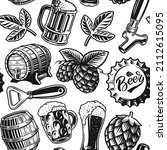 beer seamless background in... | Shutterstock .eps vector #2112615095