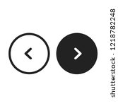 circle slider buttons arrows... | Shutterstock .eps vector #1218782248