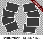 set of blank retro photographs... | Shutterstock .eps vector #1334825468