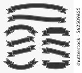 set of black vintage ribbon... | Shutterstock .eps vector #562509625