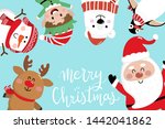 merry christmas greeting card... | Shutterstock .eps vector #1442041862