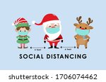 covid 19 and social distancing... | Shutterstock .eps vector #1706074462
