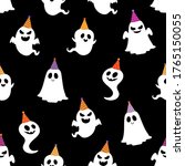 cute and scary ghost wear party ... | Shutterstock .eps vector #1765150055