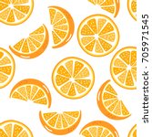 Orange Sliced Seamless Pattern. ...