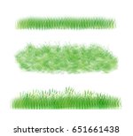 illustration of cute grass set  ... | Shutterstock . vector #651661438