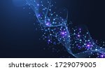 molecular structure background. ... | Shutterstock .eps vector #1729079005