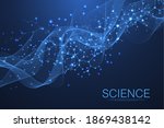 molecular structure background. ... | Shutterstock .eps vector #1869438142