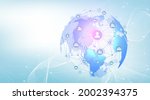business global network... | Shutterstock . vector #2002394375