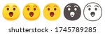 astonished emoji. gasping... | Shutterstock .eps vector #1745789285